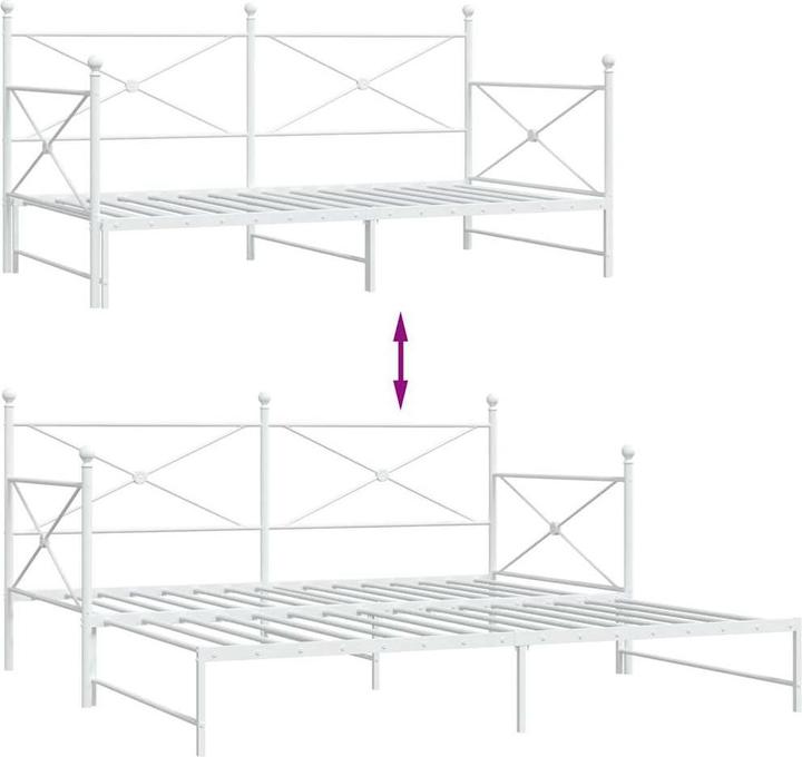 Produktbild vidaXL ausziehbares Tagesbett (100 x 190 cm)