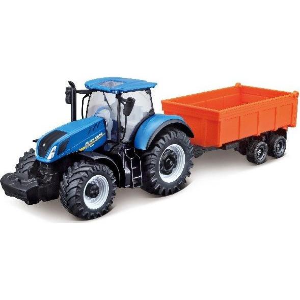 Toymax Tractor w/tipping trailer N.H T7.615 10cm blue (141511)