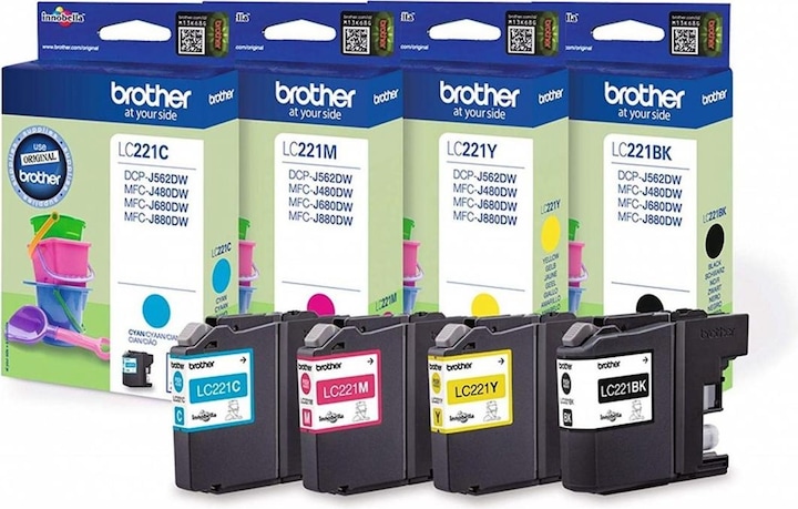 Actual product image Brother 4 INK CARTRS B/C/M/Y W/SEC TAG (M, FC, C, Y)