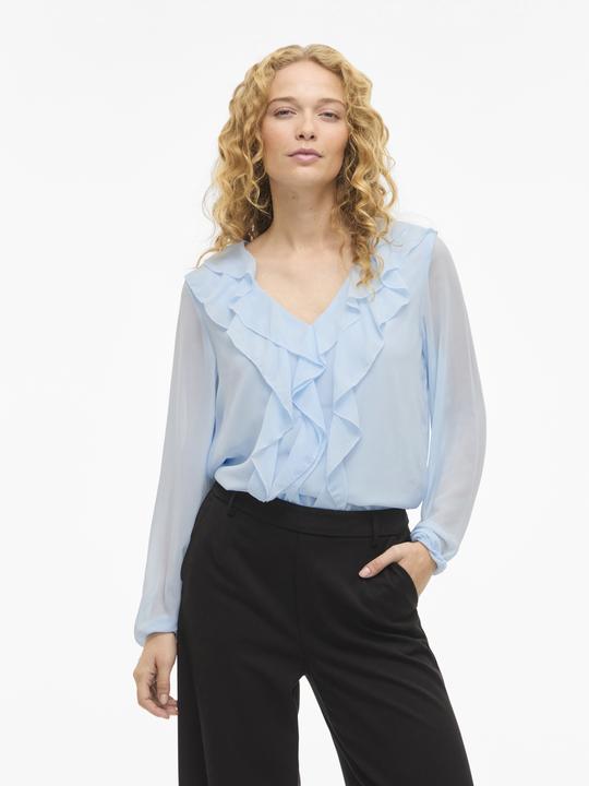 Immagine prodotto Vila VIANE Gerüschtes Oberteil mit langen Ärmeln (36)
