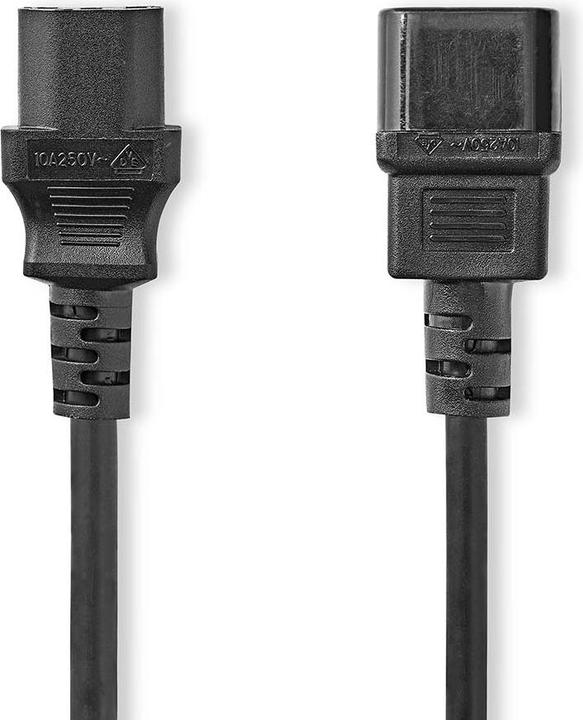 Image du produit Nedis Câble d'alimentation | IEC-320-C14 | IEC-320-C13 | Droit | Droit | Nickelé | 3.00 m | Rond | PVC | (3 m, C14, C13)