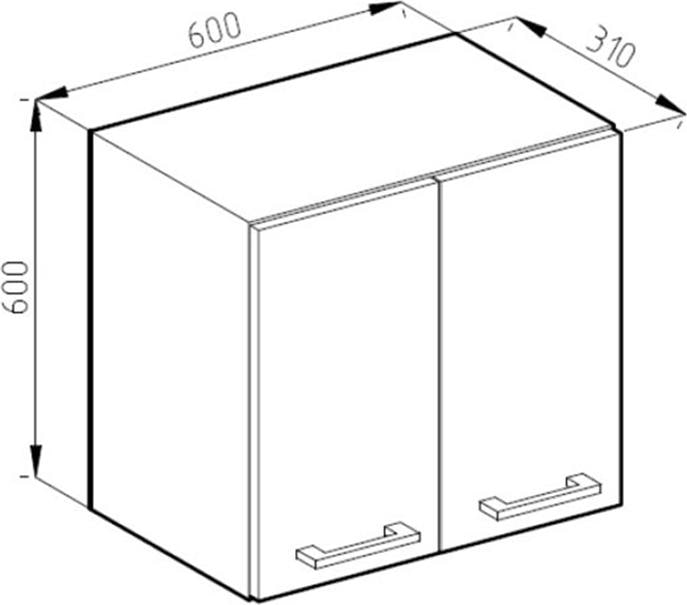 Produktbild Vicco Hängeschrank R-Line (60 x 60 x 31 cm)