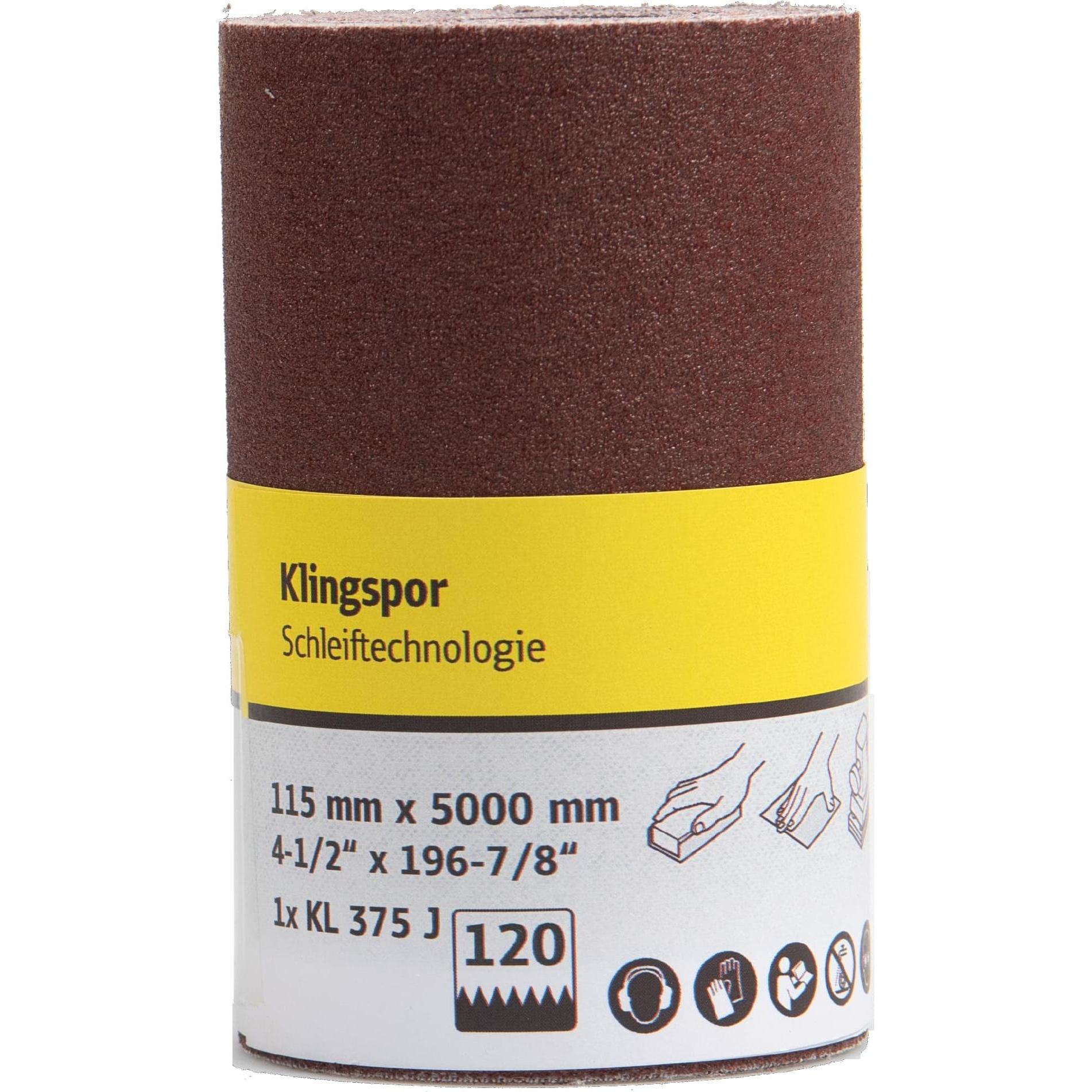 Klingspor, Schleifmittel, KL 375 J SB-verpackt - Schleifrolle 115 x 5000 mm (120)
