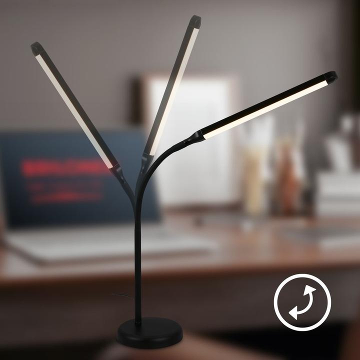 Actual product image Briloner MURA LED Tischleuchte - Schwarz (600 lm)