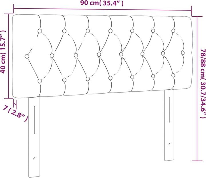 Image du produit vidaXL Fran (90 x 7 x 78/88 cm)