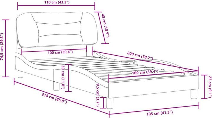 Image du produit vidaXL Bettgestell (100 x 200 cm)