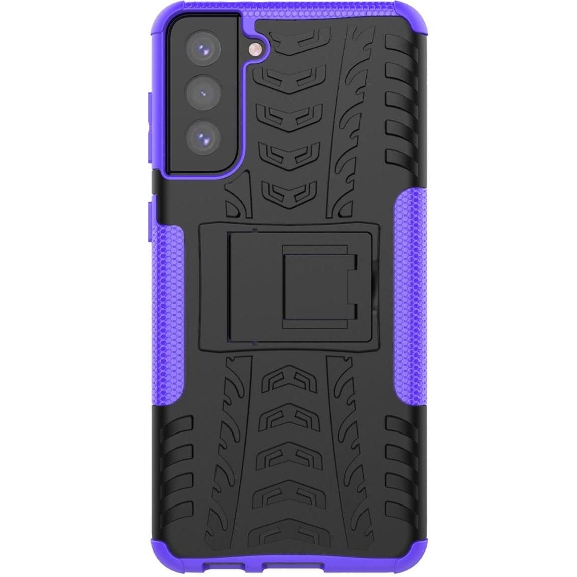 Thumbnail - König Design Hülle Handy Schutz für Samsung Galaxy S21 Plus Case Cover Tasche Etuis Violett (Samsung Galaxy S21+), Smart...