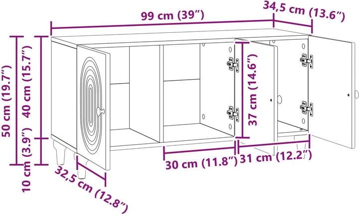 Produktbild vidaXL Moderner TV-Ständer