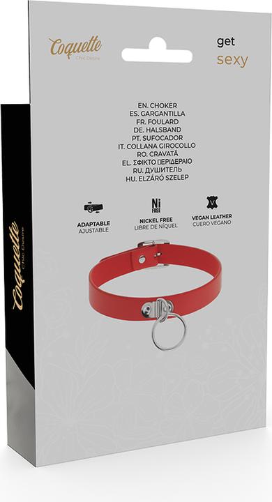 Actual product image Coquette Chic Desire Handmade Choker Fetish - Red