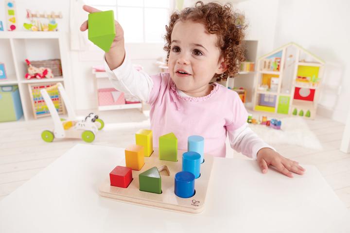 Actual product image Hape color and shape sorter