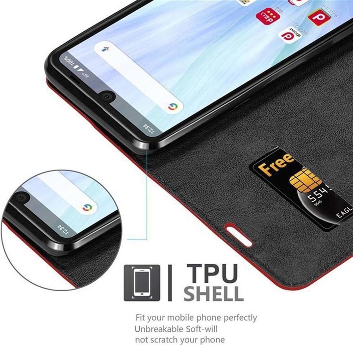 Actual product image Cadorabo Book Invisible Magnet Cover (Sharp Aquos R3)