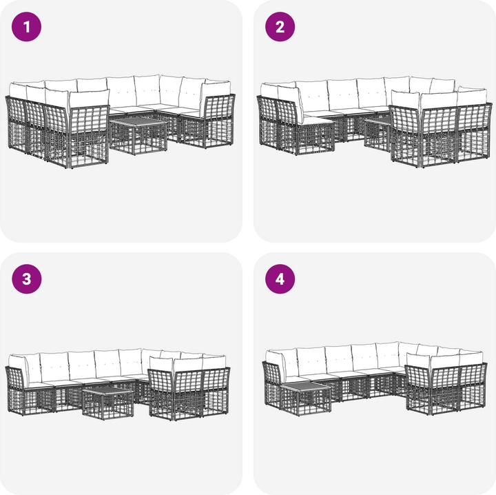Produktbild vidaXL Outdoor-Sofa