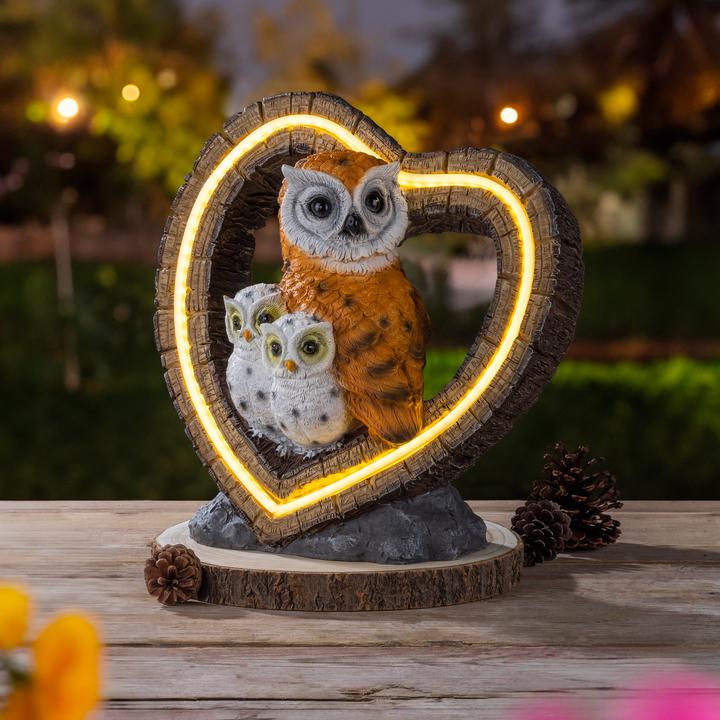 Produktbild Rewe Gartendekoration "Eule" mit LED Beleuchtung