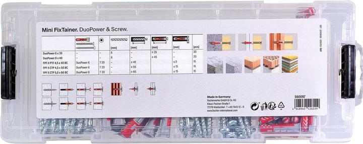 Produktbild Fischer MiniFixTainer - DuoPower + FPF S (95 Stk.)