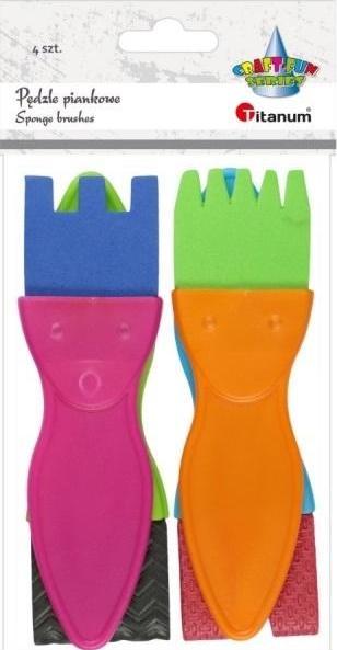 Titanum Flache Schaumstoffbürsten, 4 Stk. (37 mm)