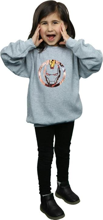 Actual product image Girls Iron Man Montage Symbol Sweatshirt (140, 146)
