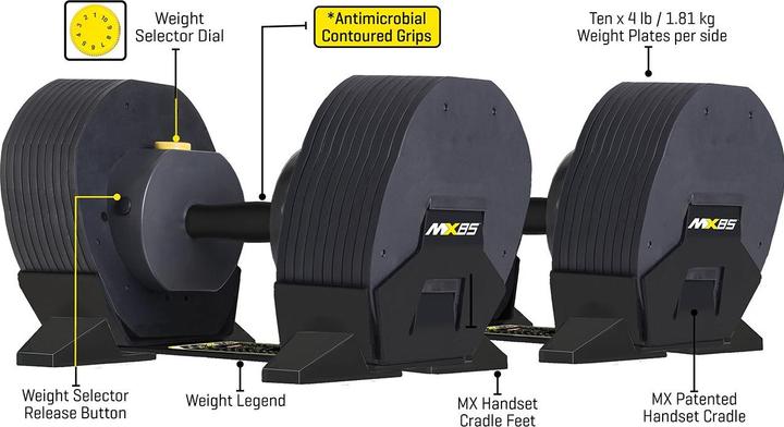 Image du produit MX Select MX85 Dumbbells 5,6 - 38,6 kg (1 x 45 kg)