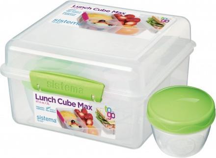 Actual product image Sistema Lunch box/bread tin 4 compartments Yoghurt container