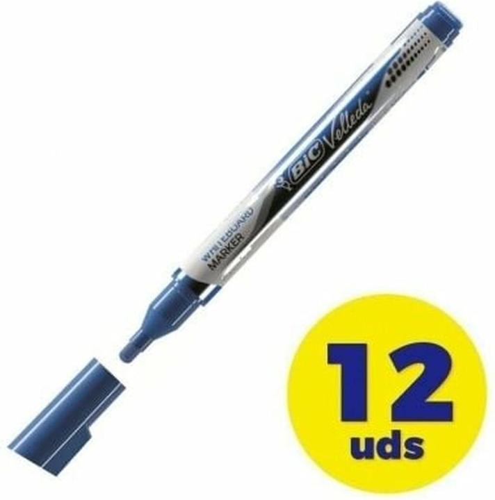 Bic Marqueur pour tableaux blancs Velleda Liquid Ink Bleu (12x)