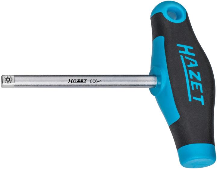 Produktbild HAZET Steckgriff mit T-Griff 866-4 ∙ Vierkant 6,3 mm (1/4 Zoll) ∙ 134 mm