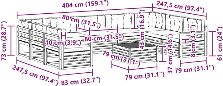 Produktbild vidaXL Outdoor-Sofa