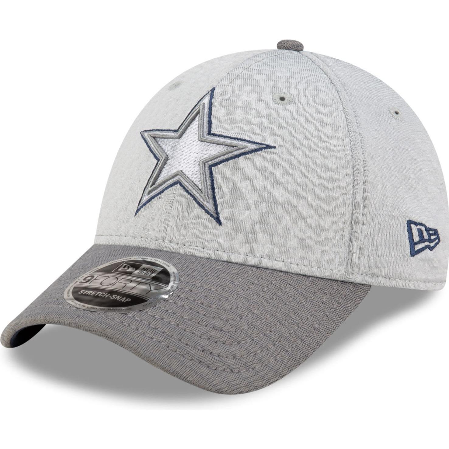 New Era, Herren, Cap, 9Forty Stretch Cap Training 2024 Dallas Cowboys, Grau
