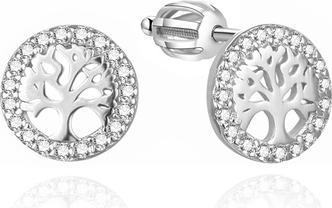 Agato Silver earrings Tree of Life AGUP3545S