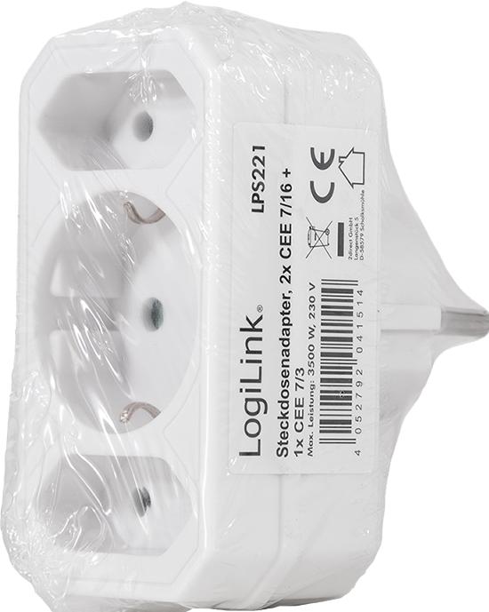 Produktbild LogiLink Steckdosenadapter (CEE 7/3, 2 x)