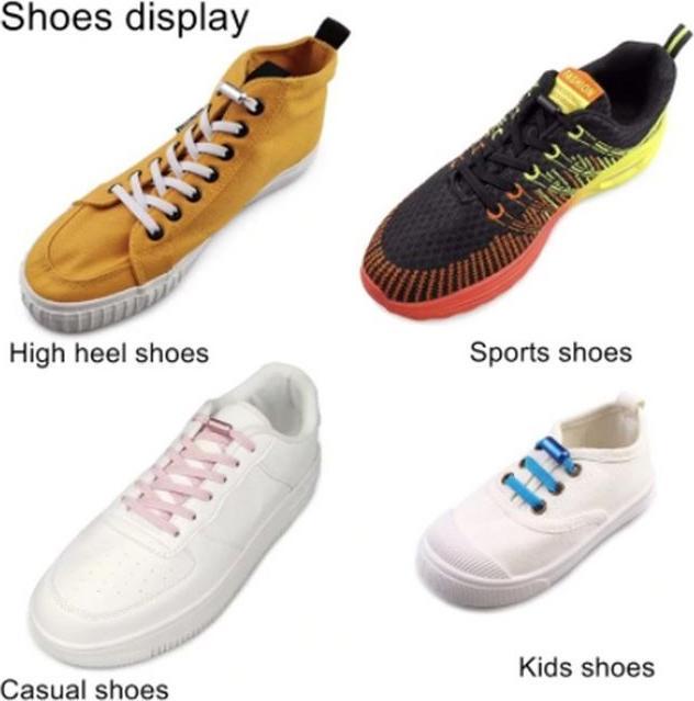 Produktbild MU Classic 1 Paar Elastische Flache Schnürsenkel ohne zu Binden