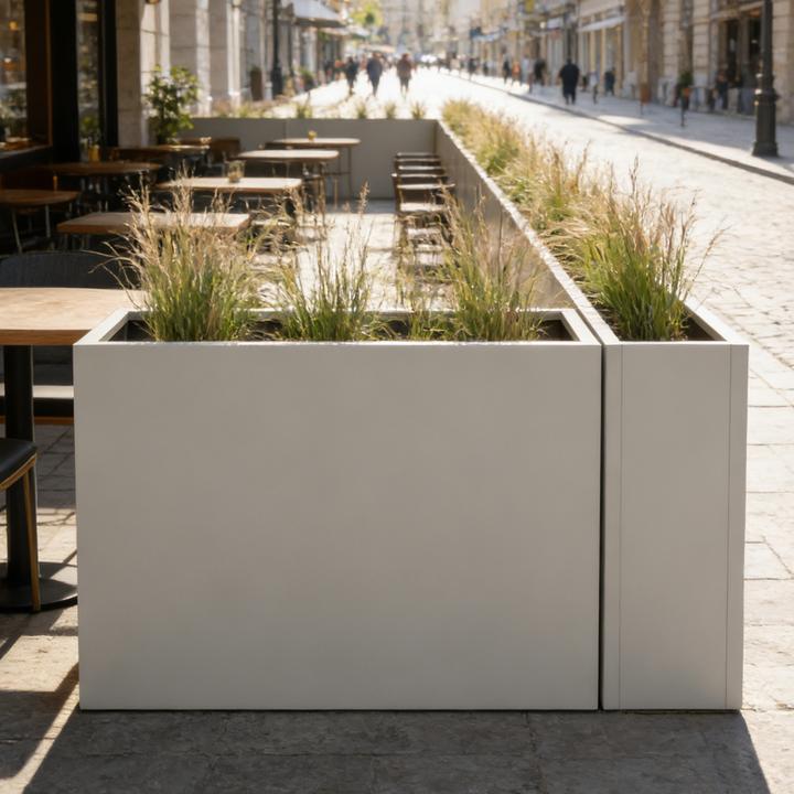 Produktbild Casa.Pro Pflanzkübel Vaargel 82x90x30 cm verzinkter Stahl Knoblauchbeige
