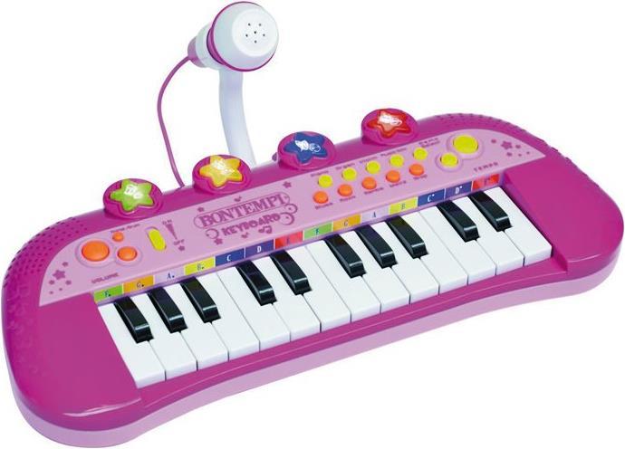 Immagine prodotto Bontempi Tastiera con microfono rosa (Inglese)