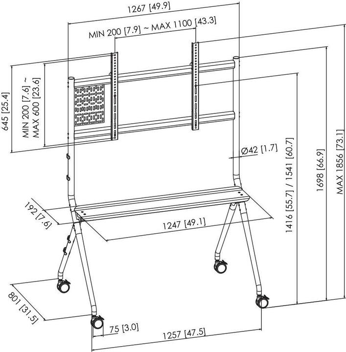 Actual product image Vogels ESSENTIAL T1021 B (120 kg)