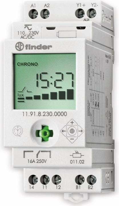 Actual product image Finder Light dependent relay, with timer