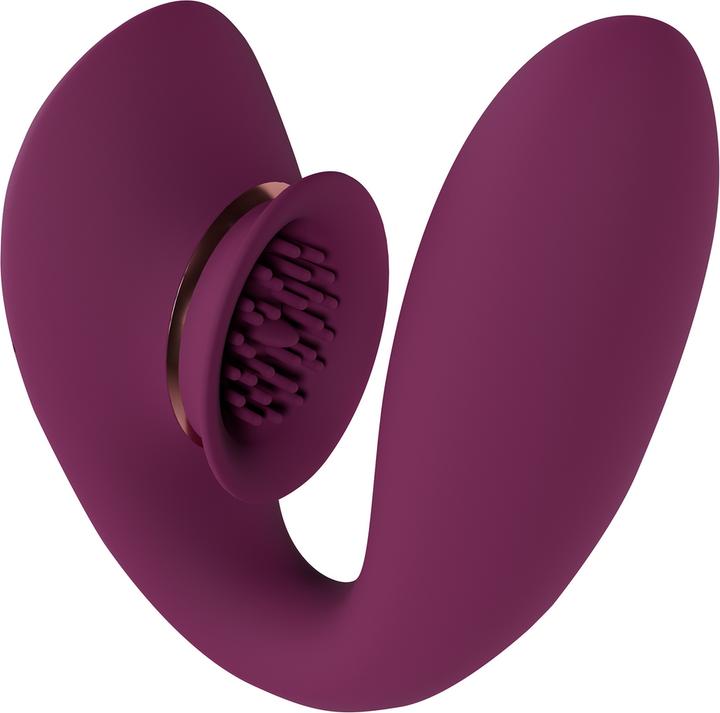 Image du produit Innovation Twitch 3 - Vibromasseur rechargeable & aspiration - Silicone - 10 Speed - Bourgogne