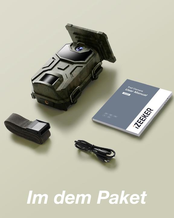 Produktbild iZeeker 4K Wildkamera mit Nachtsicht & Bewegungsmelder
