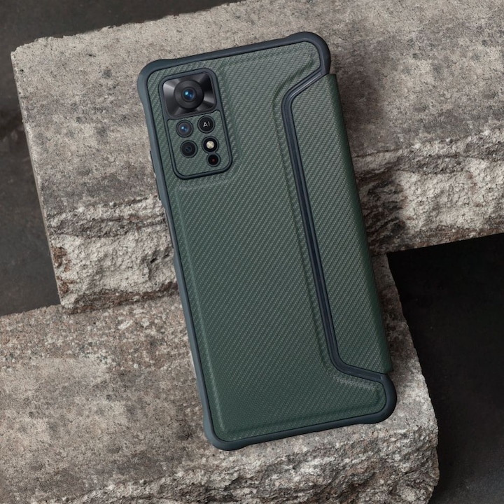 Produktbild OEM Book case RAZOR Book for XIAOMI Redmi Note 12 Pro 5G dark green (Xiaomi Redmi Note 12 Pro 5G)