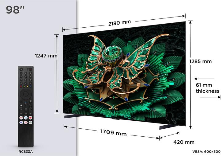 Actual product image TCL 98C7K (98", Mini-LED, 4K, 2025)