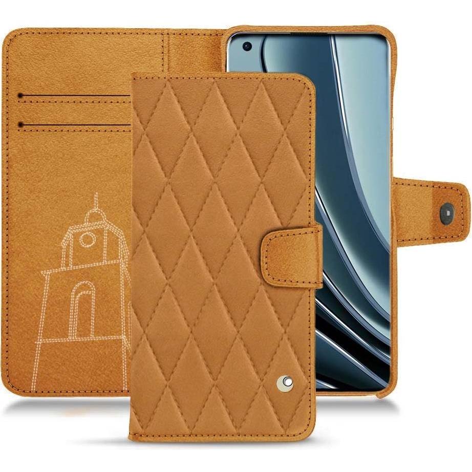 Noreve Lederschutzhülle Wallet (OnePlus 10 Pro), Smartphone Hülle, Braun