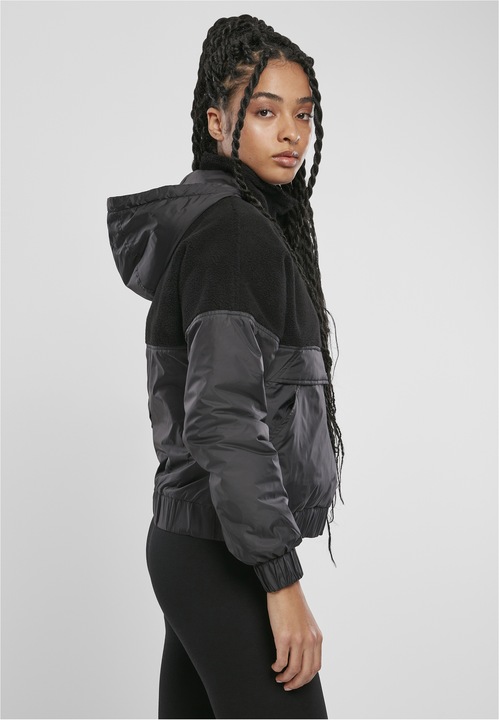 Image du produit Urban Classics Ladies Sherpa Mix Pull Over Jacket (XS)