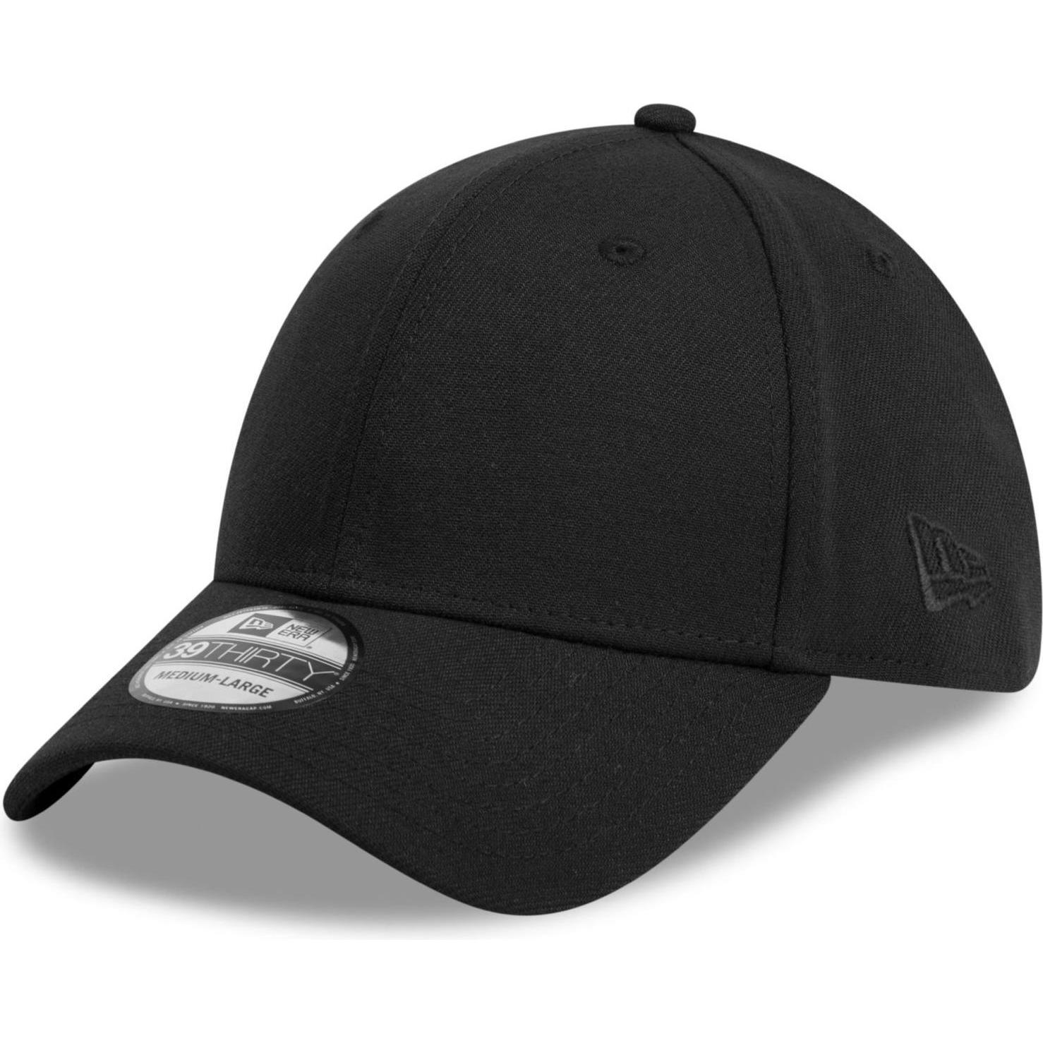 New Era, Herren, Cap, 39Thirty Stretch Cap - ESSENTIAL schwarz - L/XL, Schwarz, (L)