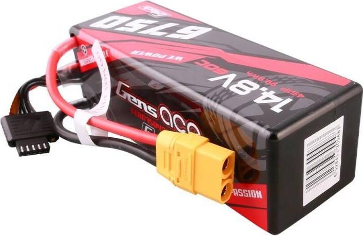 Gens Ace G-Tech 6750mAh 14.8V 60C 4S1P 14# XT90 Battery (14.80 V, 6750 mAh)