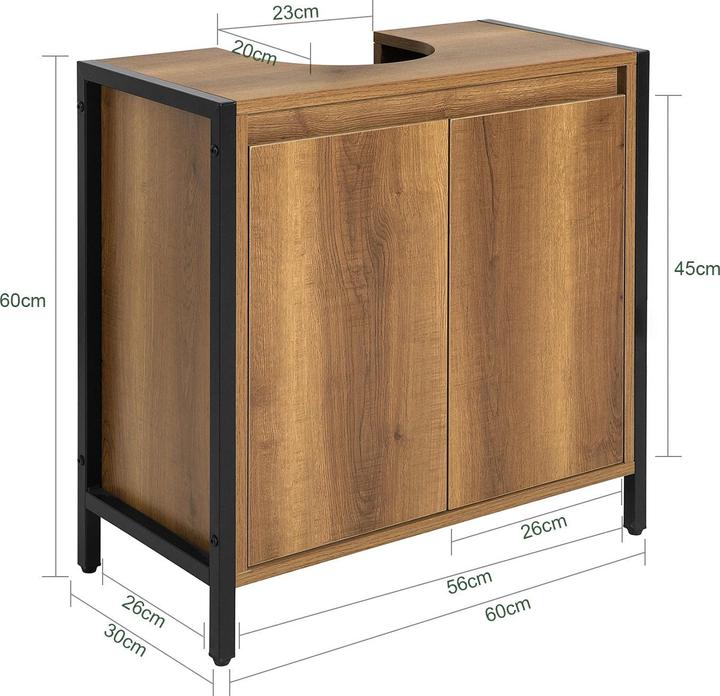 Image du produit SoBuy Meuble sous lavabo (60 x 60 x 30 cm)