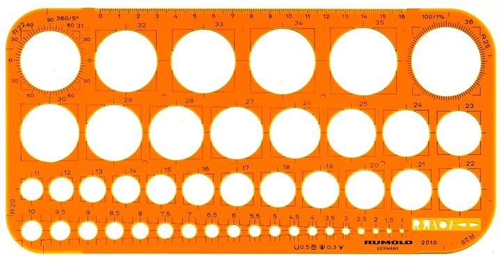 Actual product image Rumold Circle template (260 mm)