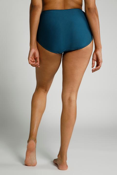 Actual product image Ulla Popken 2 Pack of Stretch Microfiber Brief Panties - Pinstripe (46, 48, pack of 2)