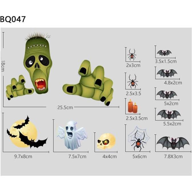 Cover-Discount, Wandtattoo, Fenster Sticker Tattoo Halloween