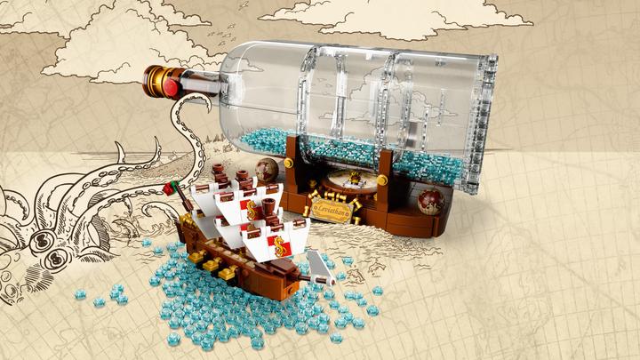 Actual product image LEGO Ideas ship in a bottle (21313, LEGO Ideas, LEGO Rare sets)