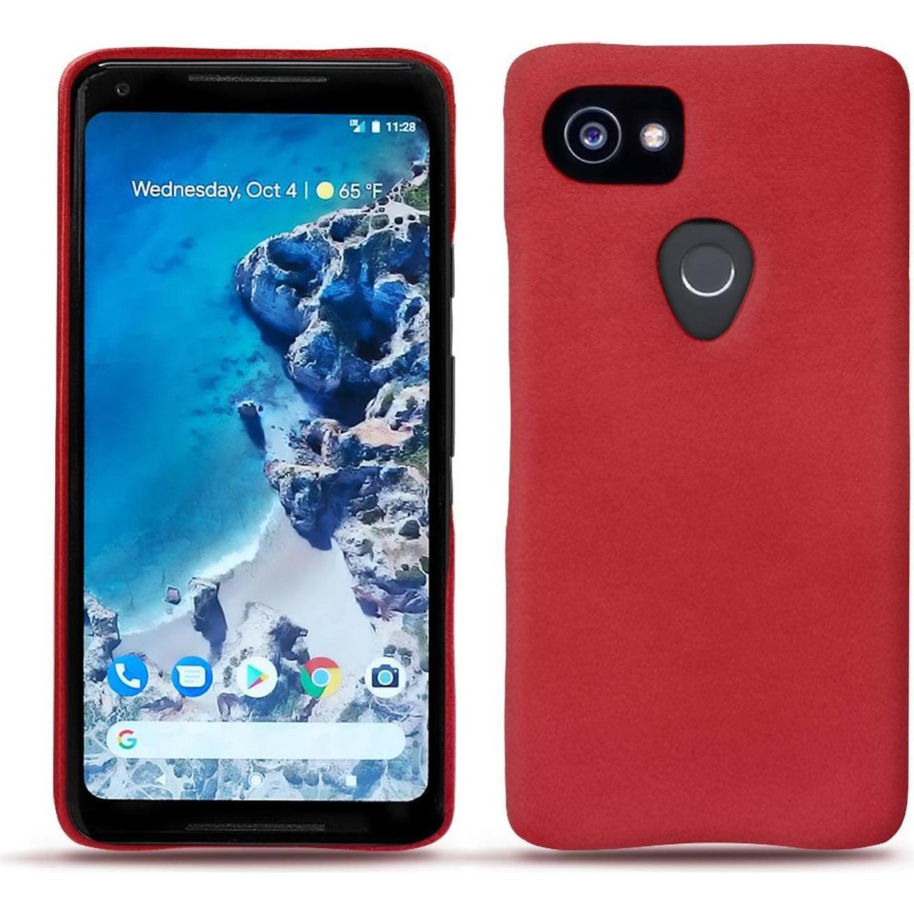 Noreve Lederschutzhülle (Google Pixel 2 XL), Smartphone Hülle, Rot