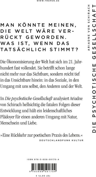 Image du produit Die psychotische Gesellschaft (Allemand, Ariadne von Schirach, 2022)