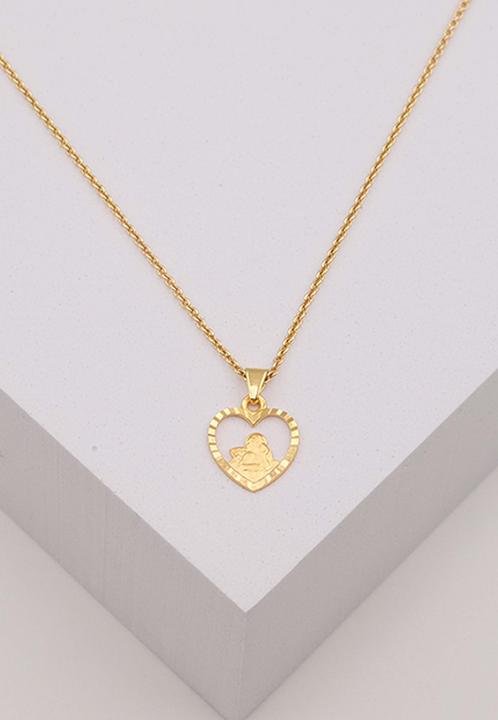 Produktbild Muau Angel pendant yellow gold 750 heart shape cut out, 15x11mm (750/18K Gelbgold)