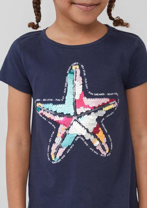Actual product image S.Oliver T-Shirt T-Shirt im A-Shape mit Wendepailletten (104, 110)